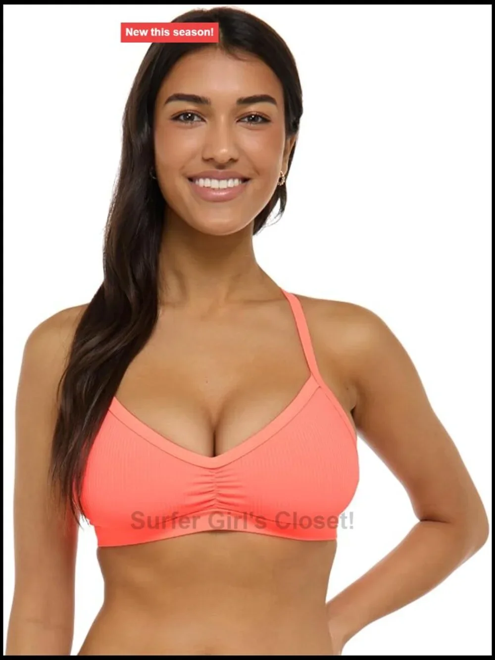 Drew Bikini Top with Adjustable Back for Larger Busts D-F Cup